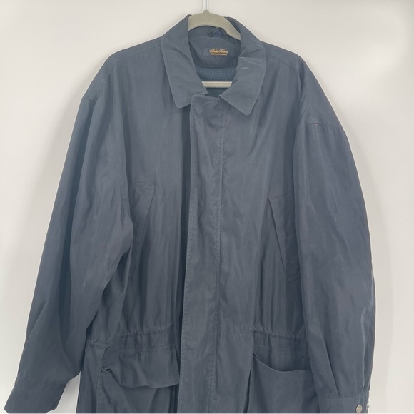 Brooks Brothers Jacket Men's XL Black Longline Long Sleeve Collared Full Zip - Picture 4 of 11